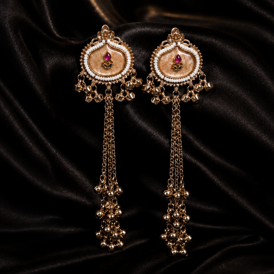 Kashmiri Bells Tassel Earrings